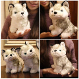 Plush Husky Dog Stuffed Animal Puppy Toys Gifts 8"