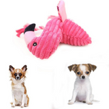 Pet Bite Chew Toys Plush Sound Dog Toy Flamingo Dog Supplies