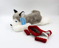 Soft Plush Toy Lying Siberian Husky Plush Puppy Stuffed Animals Dogs