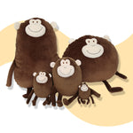 Lovely Cute Round Monkey Plush Toy Stuffed Cartoon Animal Pillow