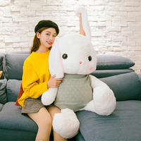 Cute Lovely Stuffed Bunny Pillow Plush Animal Toy for Kid Girl Baby
