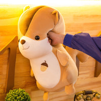 Large Soft Cute Cartoon Squirrel Plush Toy Stuffed Kids Animal Pillow