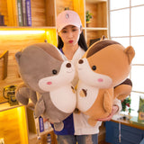 Large Soft Cute Cartoon Squirrel Plush Toy Stuffed Kids Animal Pillow