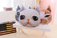 3D Plush Cat Head Shape Pillow Car Sofa Chair Back Cushion