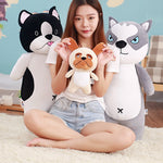 Super Soft Cute Cartoon Plush Dog Doll Stuffed Husky Toy Kids Gifts