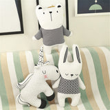 Nordic Style Bunny Unicorn Bear Pillow Cotton Animal Plush Toys