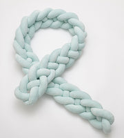 Four Strand Danish Weave Baby Bed Bumper Handmade Knotted Ball Pillow