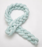 Four Strand Danish Weave Baby Bed Bumper Handmade Knotted Ball Pillow