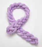 Four Strand Danish Weave Baby Bed Bumper Handmade Knotted Ball Pillow
