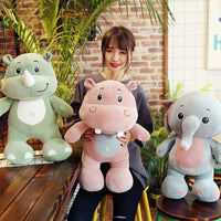 Cute Elephant Plush Toy Kids Birthday Gifts Stuffed Hippo Pillow