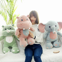 Cute Elephant Plush Toy Kids Birthday Gifts Stuffed Hippo Pillow