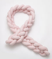 Four Strand Danish Weave Baby Bed Bumper Handmade Knotted Ball Pillow