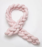 Four Strand Danish Weave Baby Bed Bumper Handmade Knotted Ball Pillow