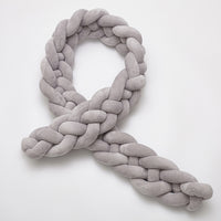 Four Strand Danish Weave Baby Bed Bumper Handmade Knotted Ball Pillow