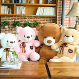 Soft Cute Plush Teddy Bear with Heart Stuffed Bear Pillow Kids Toy