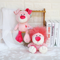 Lovely Pink Dog Bunny Plush Toys Soft Stuffed Lion Elephant Kids Doll