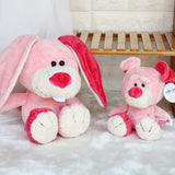 Lovely Pink Dog Bunny Plush Toys Soft Stuffed Lion Elephant Kids Doll