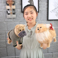 Realistic Cute Stuffed Dog Toy Plush Puppy Animal Pillow Gift for Kids Chihuahua