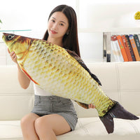 Simulation Carp Fish Shape Plush Toy Stuffed Salted Fish Throw Pillow