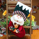 Soft Christmas Deer Ornaments Santa Claus Candy Bag Snowman Stockings