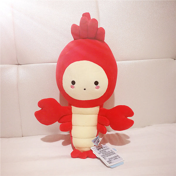 Super Cute Plush Toy Lovely Cartoon Lobster Soft Stuffed Doll Pillow