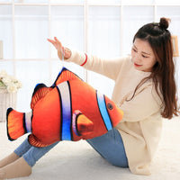 Ocean Plush Sea Fish Toys Lifelike Stuffed Animal Pillow Gift Cushion