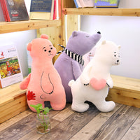Soft Cute Plush Polar Bear Toys Stuffed Teddy Bear Pillow for Kids