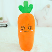 Giant Lovely Emoji Plush Carrot Toy Cartoon Stuffed Soft Fruit Pillow