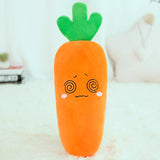 Giant Lovely Emoji Plush Carrot Toy Cartoon Stuffed Soft Fruit Pillow
