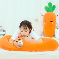 Giant Lovely Emoji Plush Carrot Toy Cartoon Stuffed Soft Fruit Pillow