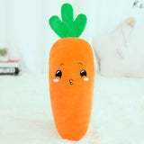 Giant Lovely Emoji Plush Carrot Toy Cartoon Stuffed Soft Fruit Pillow