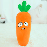 Giant Lovely Emoji Plush Carrot Toy Cartoon Stuffed Soft Fruit Pillow