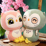 Plush Soft Lovely Pink Owl Pillow Stuffed Animal Doll Cute Kids Gifts