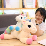 Giant Soft Stuffed Rainbow Unicorn Toy Cute Plush Pillow Kids Doll