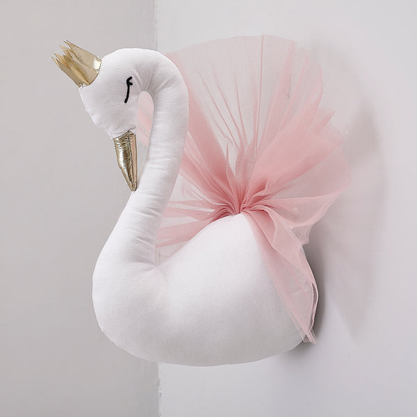 Golden Crown Swan Wall Hanging Decoration Flamingo Doll Wall Decor