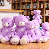 Cartoon Soft Plush Purple Teddy Bear Kids Birthday Gifts Stuffed Toy