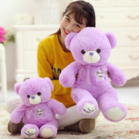Cartoon Soft Plush Purple Teddy Bear Kids Birthday Gifts Stuffed Toy