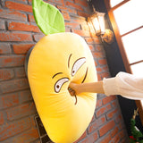 Soft Cartoon Plush Emoji Mango Toy Super Cute Stuffed Fruit Pillow