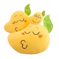 Soft Cartoon Plush Emoji Mango Toy Super Cute Stuffed Fruit Pillow