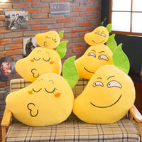 Soft Cartoon Plush Emoji Mango Toy Super Cute Stuffed Fruit Pillow
