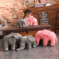 Lovely Pink Stuffed Elephant Pillow Plush Animal Doll Kids Toy