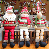 Super Soft Plush Toys for Christmas Cute Snowman Deer Toy for Party