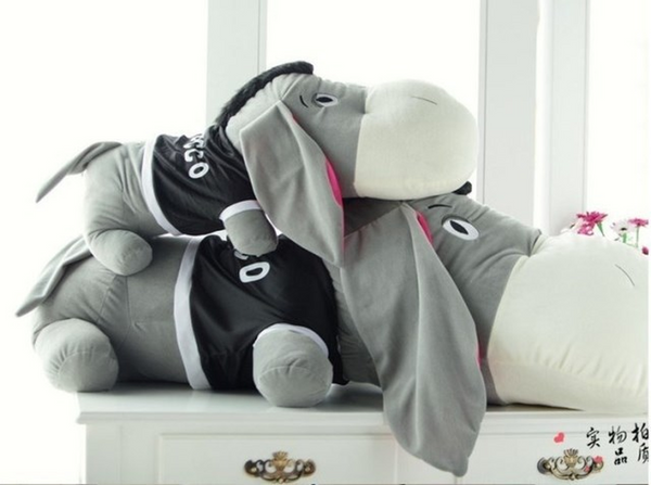 Giant Cute Stuffed Donkey Pillow Super Soft Plush Animal Cushion