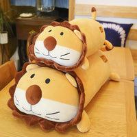 Cute Cartoon Lion Plush Toy Stuffed Animal Lion Doll Pillow