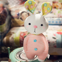 Plush Soft Lovely Stripe Bunny Toy Super Cute Stuffed Rabbit Pillow