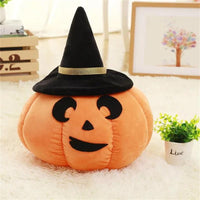 Stuffed Pumpkin Toy with Hat Fruit Pillow Halloween Pumpkin Plush Cushion