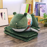 Giant Plush Cute Shark Toy Stuffed Soft Crocodile Pillow with Blanket