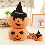 Stuffed Pumpkin Toy with Hat Fruit Pillow Halloween Pumpkin Plush Cushion