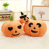 Stuffed Pumpkin Toy with Hat Fruit Pillow Halloween Pumpkin Plush Cushion