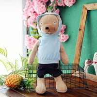 Cartoon Cute Stuffed Dressed Bear Toy Kids Gifts Plush Animal Pillow